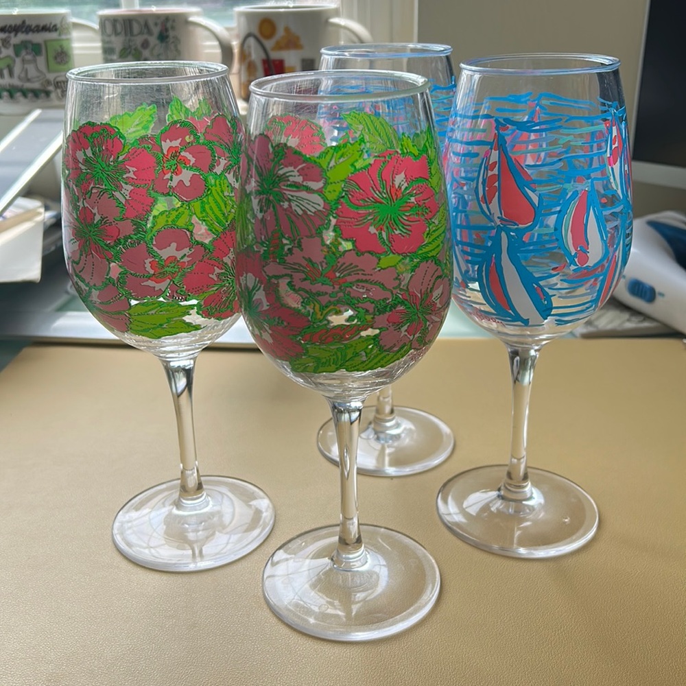 Lilly Pulitzer wine glasses